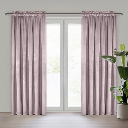 ZASŁONA GOTOWA PIERRE NA TAŚMIE 140 X 300 CM PUDROWY RÓŻ ze sklepu lenaodniemowlakadoszkolniaka.pl w kategorii Zasłony - zdjęcie 187458901