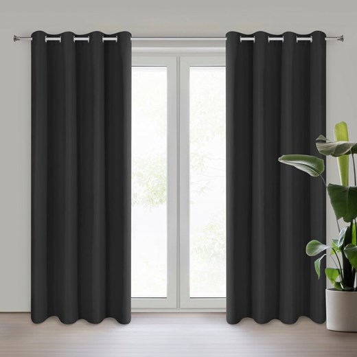 ZASŁONA GOTOWA ADARI 140 X 250 CM CZARNY ze sklepu lenaodniemowlakadoszkolniaka.pl w kategorii Zasłony - zdjęcie 187458963