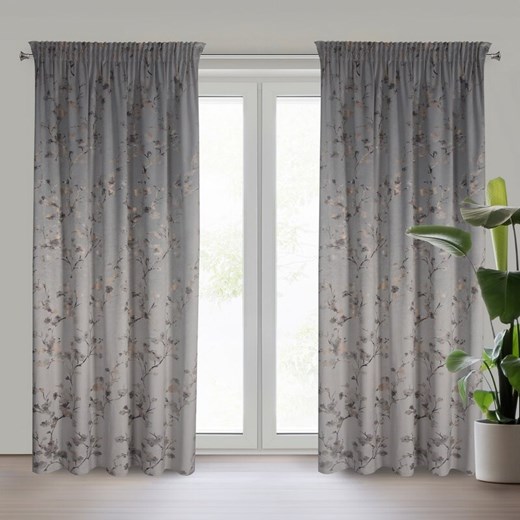 ZASŁONA GOTOWA SELENA NA TAŚMIE 140 X 270 CM SREBRNY ze sklepu lenaodniemowlakadoszkolniaka.pl w kategorii Zasłony - zdjęcie 187459381