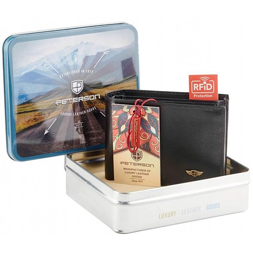 Portfel męski skórzany skóra naturalna Peterson ze sklepu lenaodniemowlakadoszkolniaka.pl w kategorii Portfele męskie - zdjęcie 187459572