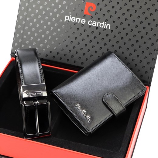 Zestaw na prezent dla mężczyzny portfel i pasek męski skórzany Pierre Cardin ze sklepu lenaodniemowlakadoszkolniaka.pl w kategorii Paski męskie - zdjęcie 187459600