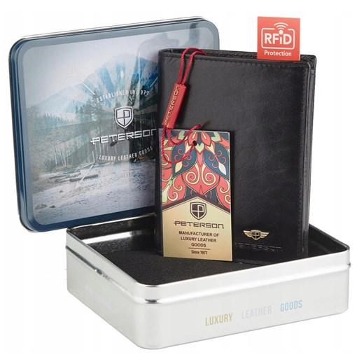 Portfel męski skórzany skóra naturalna Peterson ze sklepu lenaodniemowlakadoszkolniaka.pl w kategorii Portfele męskie - zdjęcie 187459701