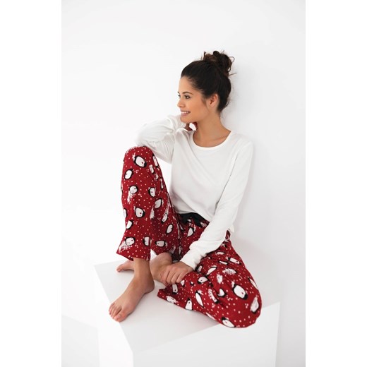 Sensis piżama damska bawełna HONORA czerwony rozmiar L ze sklepu lenaodniemowlakadoszkolniaka.pl w kategorii Piżamy damskie - zdjęcie 187462600