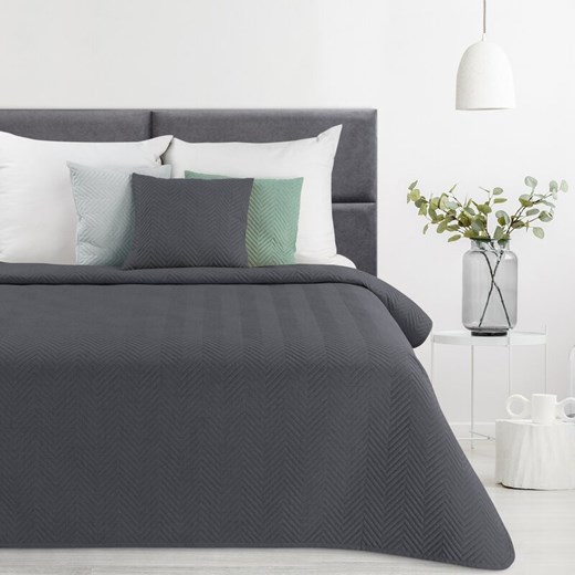 NARZUTA LEN 3 170 X 210 CM GRAFITOWY ze sklepu lenaodniemowlakadoszkolniaka.pl w kategorii Narzuty i kapy - zdjęcie 187464120