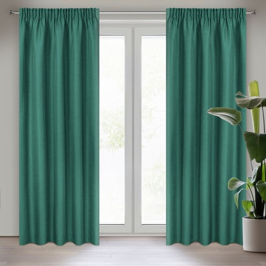 ZASŁONA GOTOWA STYLE NA TAŚMIE 140 X 270 CM ZIELONY ze sklepu lenaodniemowlakadoszkolniaka.pl w kategorii Zasłony - zdjęcie 187464162