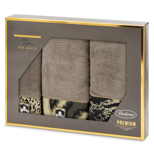 KOMPLET RĘCZNIKÓW EVA 24 46 X 36 X 7 CM CIEMNOBEŻOWY ze sklepu lenaodniemowlakadoszkolniaka.pl w kategorii Ręczniki - zdjęcie 187464664