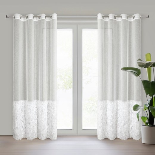 FIRANA GOTOWA MARGARET6 140 X 250 CM KREMOWY ze sklepu lenaodniemowlakadoszkolniaka.pl w kategorii Firany - zdjęcie 187464954