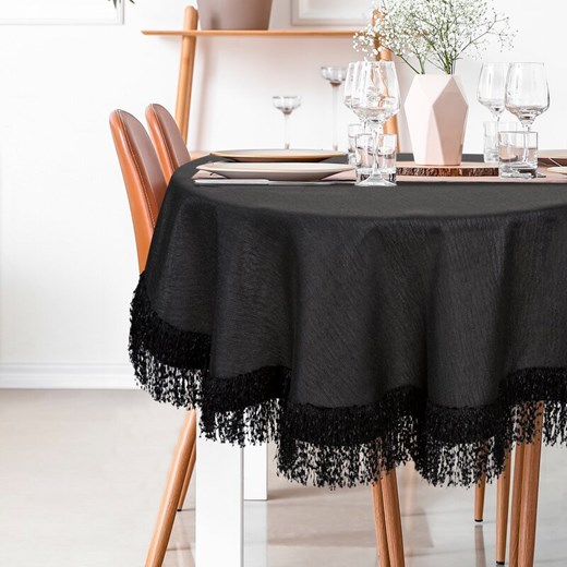 OBRUS JASPER FI 180 CM CZARNY ze sklepu lenaodniemowlakadoszkolniaka.pl w kategorii Obrusy i bieżniki - zdjęcie 187465500
