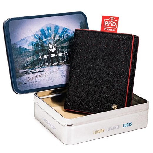 Portfel męski skórzany skóra naturalna Peterson ze sklepu lenaodniemowlakadoszkolniaka.pl w kategorii Portfele męskie - zdjęcie 187465892