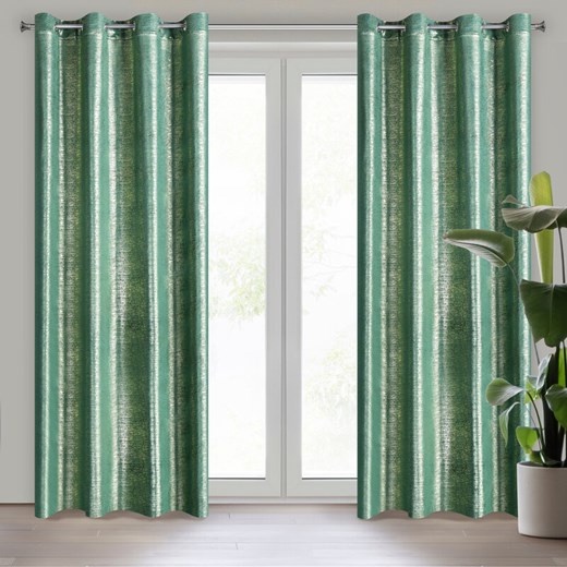 ZASŁONA GOTOWA MABEL 140 X 250 CM CIEMNOZIELONY ze sklepu lenaodniemowlakadoszkolniaka.pl w kategorii Zasłony - zdjęcie 187465893