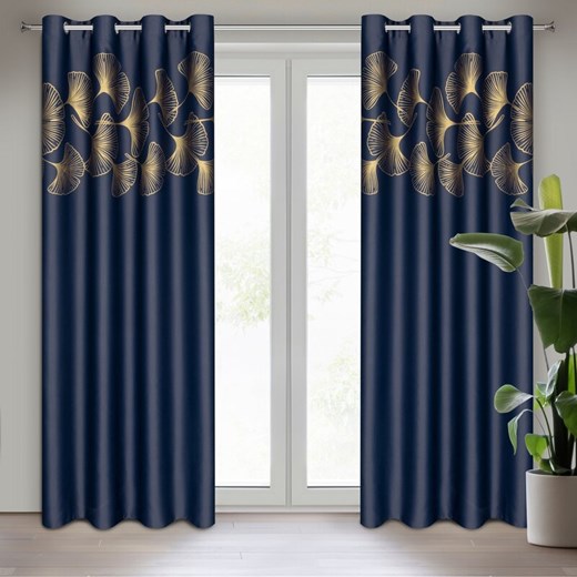 ZASŁONA GOTOWA HARMONY 140 X 250 CM GRANATOWY Eurofirany uniwersalny lenaodniemowlakadoszkolniaka.pl