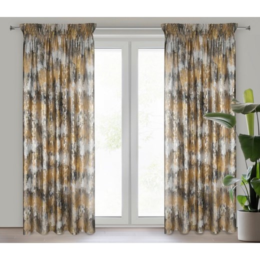 ZASŁONA GOTOWA TINA NA TAŚMIE 140 X 270 CM MUSZTARDOWY ze sklepu lenaodniemowlakadoszkolniaka.pl w kategorii Zasłony - zdjęcie 187466551