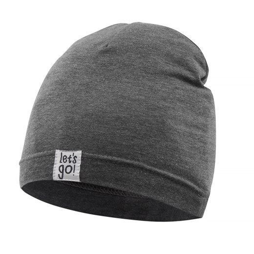 Czapka jj LETS GO szary,melanz40 86/92 ze sklepu lenaodniemowlakadoszkolniaka.pl w kategorii Czapki dziecięce - zdjęcie 187466574