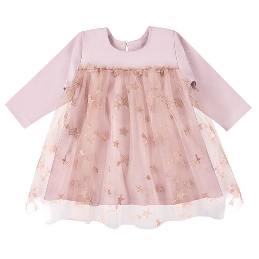 Sukienka z długim rękawem dla dziewczynki gwiazdki z tiulem Eevi Ceremony ze sklepu lenaodniemowlakadoszkolniaka.pl w kategorii Sukienki niemowlęce - zdjęcie 187466590