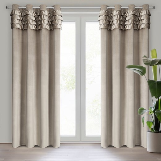 ZASŁONA GOTOWA ERIN 140 X 250 CM BEŻOWY ze sklepu lenaodniemowlakadoszkolniaka.pl w kategorii Zasłony - zdjęcie 187466941