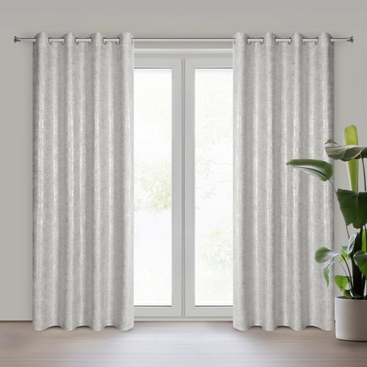 ZASŁONA GOTOWA BLANKA 140 X 250 CM SREBRNY ze sklepu lenaodniemowlakadoszkolniaka.pl w kategorii Zasłony - zdjęcie 187468690