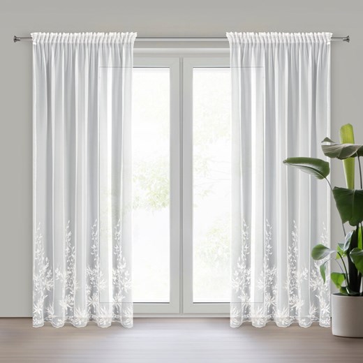 ZASŁONA GOTOWA JULIA NA TAŚMIE 140 X 270 CM BIAŁY ze sklepu lenaodniemowlakadoszkolniaka.pl w kategorii Zasłony - zdjęcie 187468783