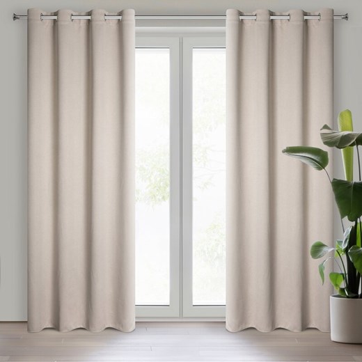 ZASŁONA GOTOWA AMARO 140 X 250 CM BEŻOWY ze sklepu lenaodniemowlakadoszkolniaka.pl w kategorii Zasłony - zdjęcie 187469432