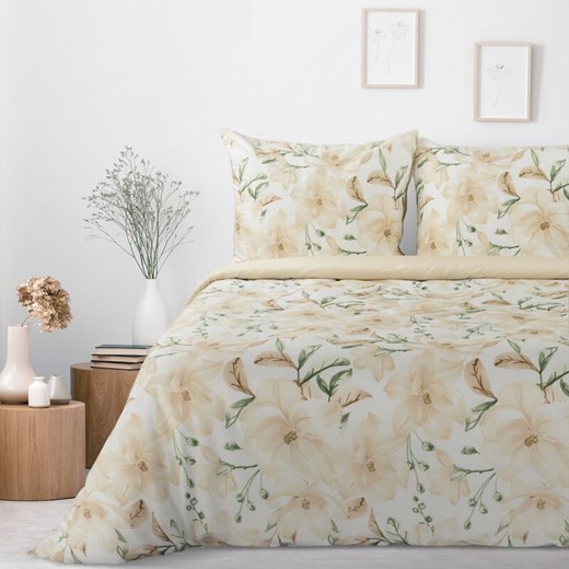 KOMPLET POŚCIELI BAWEŁNIANEJ SONIA 32 160 X 200 CM BEŻOWY ze sklepu lenaodniemowlakadoszkolniaka.pl w kategorii Pościele - zdjęcie 187469454