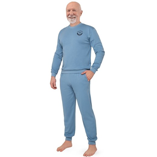 Piżama męska długi rękaw, długie spodnie 417 wz.04 Martel XXL niebieski ze sklepu lenaodniemowlakadoszkolniaka.pl w kategorii Piżamy męskie - zdjęcie 187469573