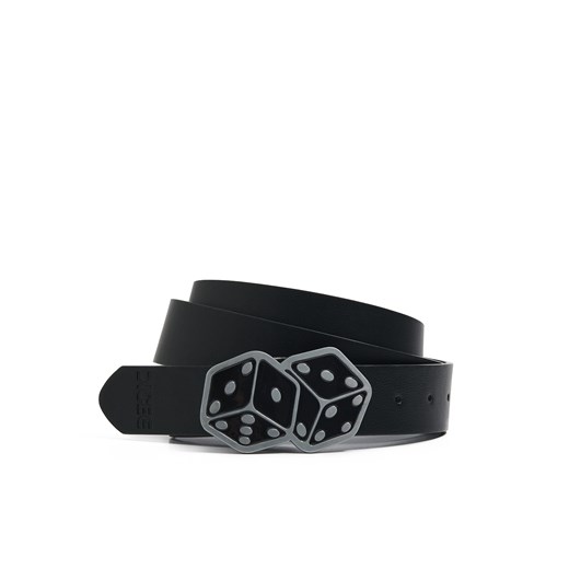 Cropp - Pasek z klamrą w kształcie kostek do gry - czarny ze sklepu Cropp w kategorii Paski męskie - zdjęcie 187470202