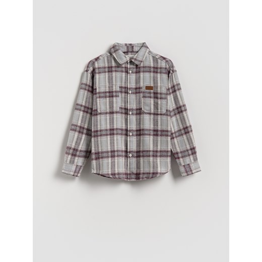 Reserved - Koszula w kratę - jasnoszary ze sklepu Reserved w kategorii Koszule chłopięce - zdjęcie 187470374