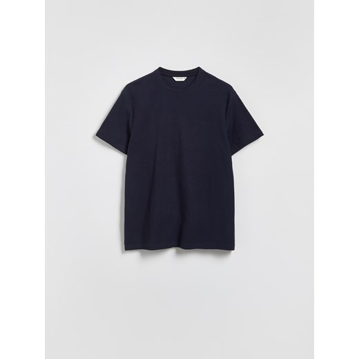 Reserved - Strukturalny t-shirt comfort fit - granatowy ze sklepu Reserved w kategorii T-shirty męskie - zdjęcie 187470462