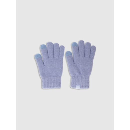 Dziecięce rękawiczki Soft Touch 4F 4FJWAW25AGLOU154 - niebieskie ze sklepu Sportstylestory.com w kategorii Rękawiczki dziecięce - zdjęcie 187471014