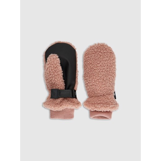 Dziecięce rękawiczki z jednym palcem 4F 4FJWAW25AGLOU155 - rożowe ze sklepu Sportstylestory.com w kategorii Rękawiczki dziecięce - zdjęcie 187471023