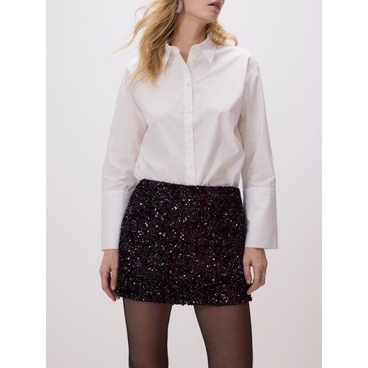 Reserved - Spódnico-szorty z cekinami - mahoniowy ze sklepu Reserved w kategorii Spódnice - zdjęcie 187472634