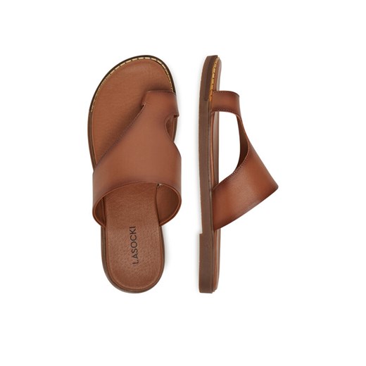 Japonki Lasocki LALITA WI23-LALITA-10 Brązowy ze sklepu eobuwie.pl w kategorii Klapki damskie - zdjęcie 187473282