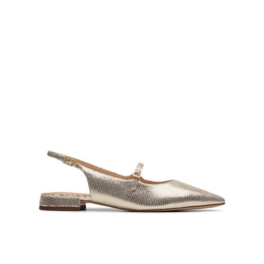 Baleriny Clarks Sensa15 Shine 26181315 Złoty ze sklepu eobuwie.pl w kategorii Balerinki - zdjęcie 187473331
