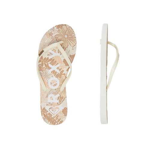 Japonki Roxy 839452A Écru ze sklepu eobuwie.pl w kategorii Klapki damskie - zdjęcie 187473371
