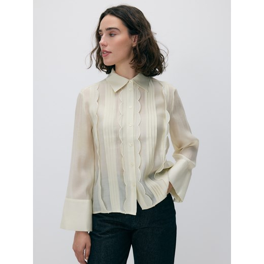 Reserved - Koszula z ozdobnymi detalami - złamana biel ze sklepu Reserved w kategorii Koszule damskie - zdjęcie 187473922