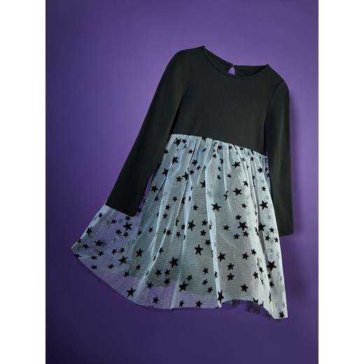 Reserved - Sukienka z tiulowym dołem - czarny ze sklepu Reserved w kategorii Sukienki dziewczęce - zdjęcie 187474061