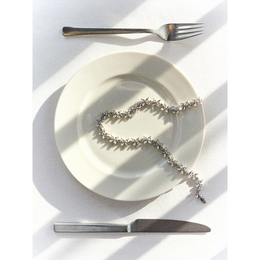 Reserved - Naszyjnik z motywem kwiatów - srebrny ze sklepu Reserved w kategorii Naszyjniki - zdjęcie 187474122