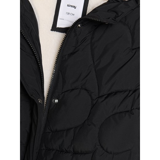 Sinsay - Kurtka ocieplana z kapturem - różowy Sinsay 104 (3-4 l) Sinsay