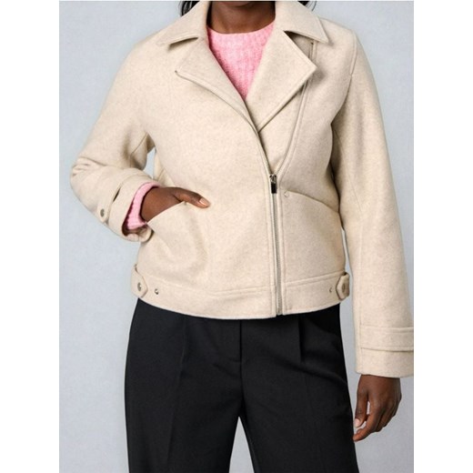 Sinsay - Kurtka ramoneska - kremowy ze sklepu Sinsay w kategorii Kurtki damskie - zdjęcie 187474923