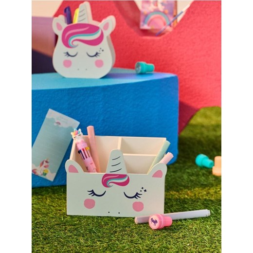 Sinsay - Organizer na biurko z przegródkami z motywem jednorożca - różowy ze sklepu Sinsay w kategorii Zabawki - zdjęcie 187474932