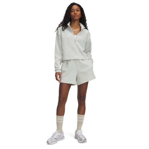 Damskie spodenki treningowe Under Armour UA Meridian Rib Short - zielone ze sklepu Sportstylestory.com w kategorii Szorty - zdjęcie 187475182