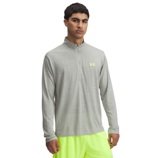 Męski longsleeve treningowy Under Armour UA Tech Vent GTessa 1/2 Zip - zielony ze sklepu Sportstylestory.com w kategorii T-shirty męskie - zdjęcie 187475273
