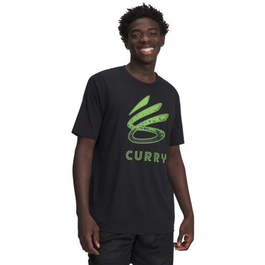 Męska koszulka do koszykówki Under Armour Curry Logo Trend - czarna ze sklepu Sportstylestory.com w kategorii T-shirty męskie - zdjęcie 187475322
