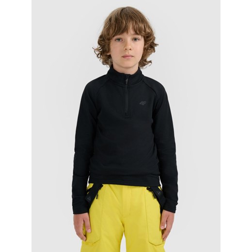 Dziecięca bielizna termiczna ocieplana (góra) 4F 4FJRAW25UBRUU115 - czarna ze sklepu Sportstylestory.com w kategorii Bielizna termoaktywna - zdjęcie 187475453