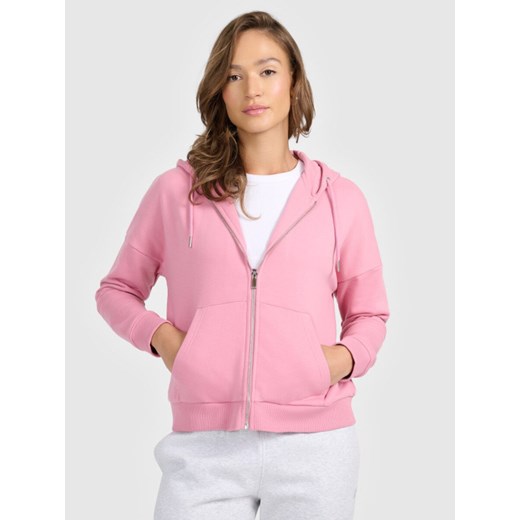 Damska bluza rozpinana z kapturem 4F 4FRAW25TSWSF2776 - różowa ze sklepu Sportstylestory.com w kategorii Bluzy damskie - zdjęcie 187475463