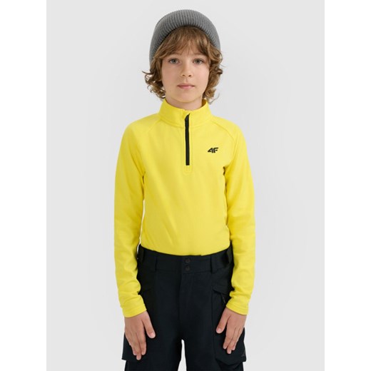 Dziecięca bielizna termiczna ocieplana (góra) 4F 4FJRAW25UBRUU115 - żółta ze sklepu Sportstylestory.com w kategorii Bielizna termoaktywna - zdjęcie 187475511