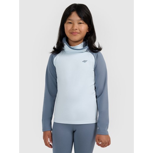 Dziewczęca bielizna termiczna ocieplana (góra) 4F 4FJRAW25UBRUF112 - szara ze sklepu Sportstylestory.com w kategorii Bielizna termoaktywna - zdjęcie 187475571