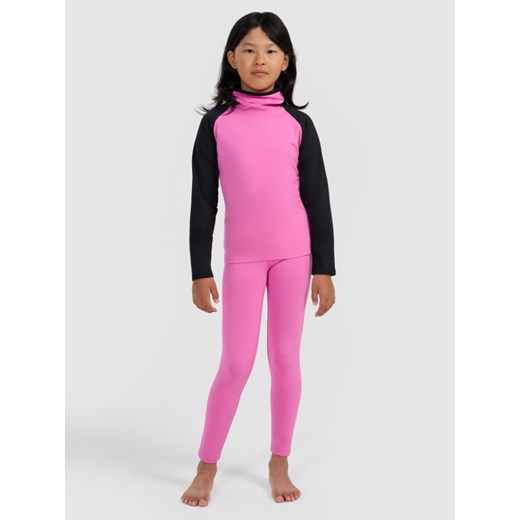 Dziewczęca bielizna termiczna ocieplana (dół) 4F 4FJRAW25UBRUF113 - różowa ze sklepu Sportstylestory.com w kategorii Bielizna termoaktywna - zdjęcie 187475580