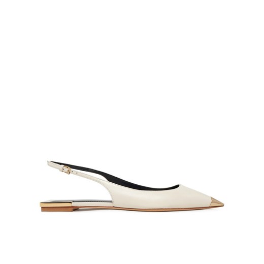 Baleriny Elisabetta Franchi SA-07L-51E2 Écru ze sklepu eobuwie.pl w kategorii Balerinki - zdjęcie 187475641