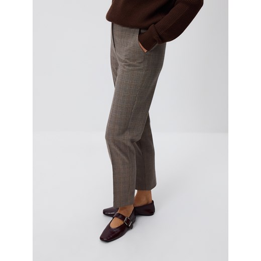 Reserved - Spodnie cygaretki w kratę - wielobarwny ze sklepu Reserved w kategorii Spodnie damskie - zdjęcie 187476292