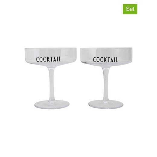 Design Letters Kieliszki koktajlowe (2 szt.) - wys. 12,5 x Ø 11,2 cm ze sklepu Limango Polska w kategorii Naczynia - zdjęcie 187476704